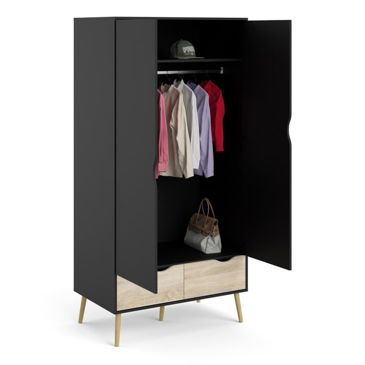 Furniture To Go Oslo Wardrobe 2 Doors 2 Drawers