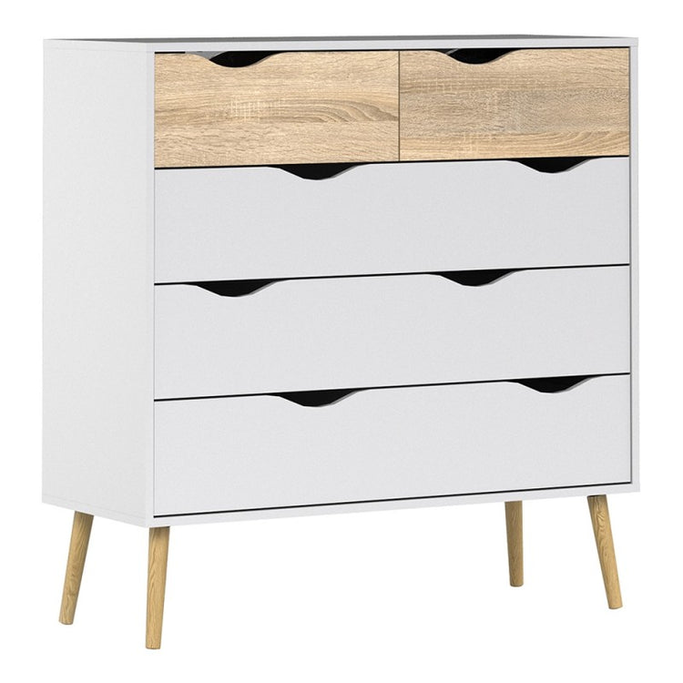 Furniture To Go Oslo Chest of 5 Drawers (2+3)