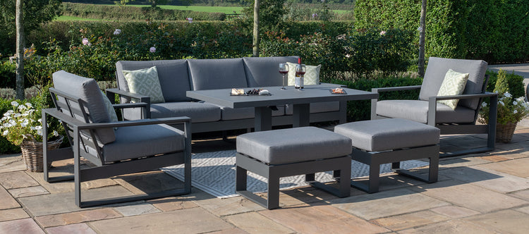 Maze Amalfi 3 Seat Sofa Set With Rising Table