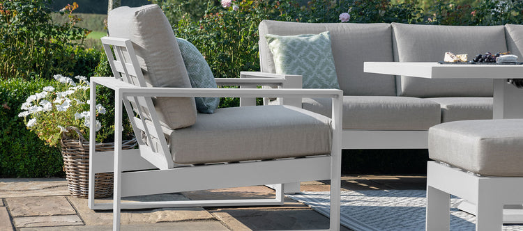 Maze Amalfi 3 Seat Sofa Set With Rising Table