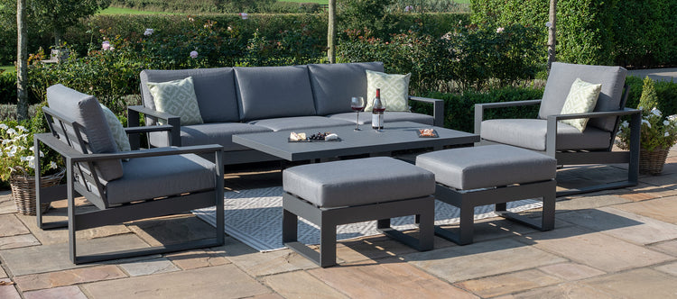 Maze Amalfi 3 Seat Sofa Set With Rising Table