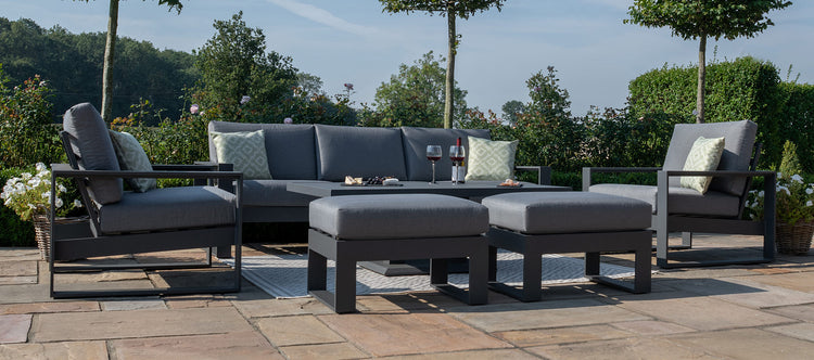 Maze Amalfi 3 Seat Sofa Set With Rising Table