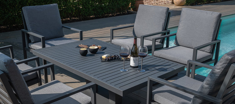 Maze Amalfi 6 Seat Rectangular Dining Set With Rising Table