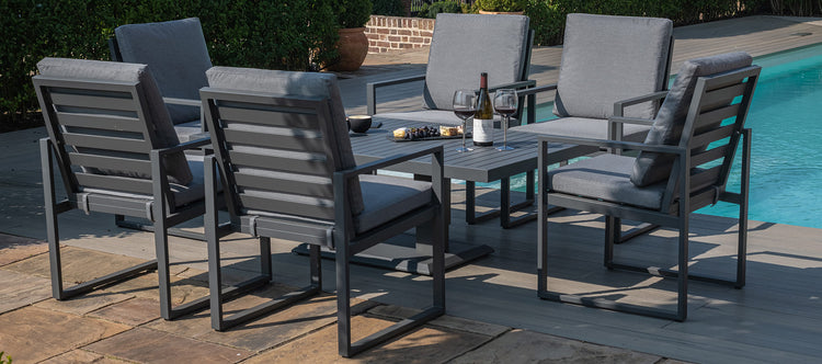 Maze Amalfi 6 Seat Rectangular Dining Set With Rising Table
