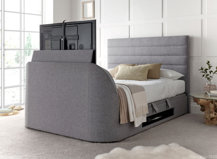 Kaydian Appleby TV Bed Marbella Grey TV Up-Better Bed Company