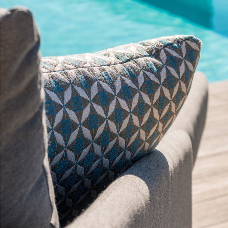Maze Fabric Scatter Cushion 43x43cm (Pack of 2) / Mosaic Blue