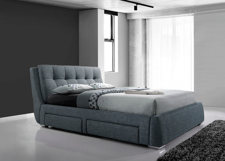 Artisan Bed Company Grey Fabric Draw Bed Frame