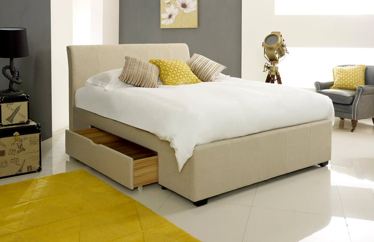 Artisan Bed Company Stone Fabric Draw Bed Frame