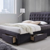 Artisan Bed Company Dark Grey Two Front draws and Two Side Draw Bed Frame