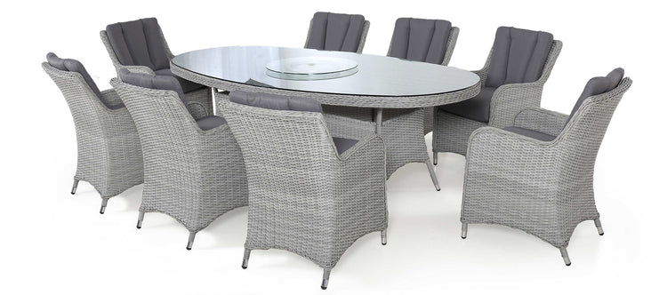 Maze Ascot 8 Seat Oval Dining Set