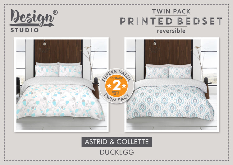 Design Studio Twin Pack Astrid/Collette Duvet Set-Better Bed Company