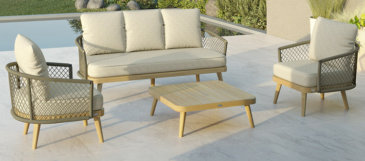Maze Bali Rope Weave 3 Seat Lounge Set-Better Bed Company