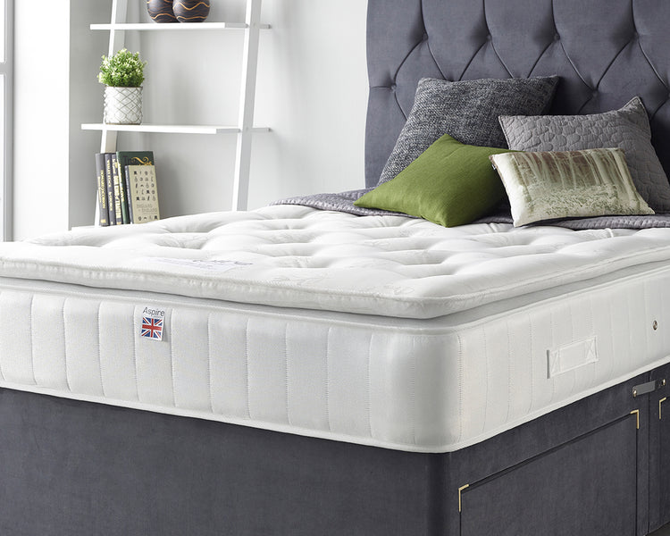 Aspire Natural Cashmere Pillowtop Mattress Close Up-Better Bed Company