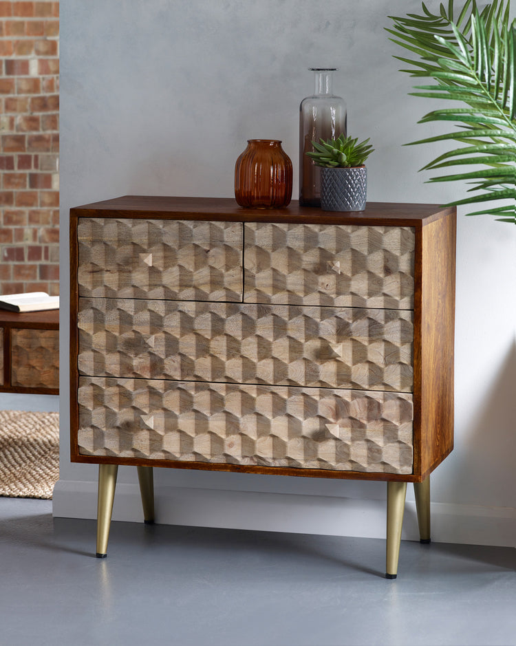 Indian Hub Edison 4 Drawer Chest