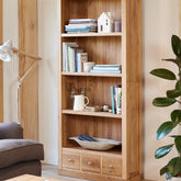 Baumhaus Mobel Oak Large 3 Drawer Bookcase