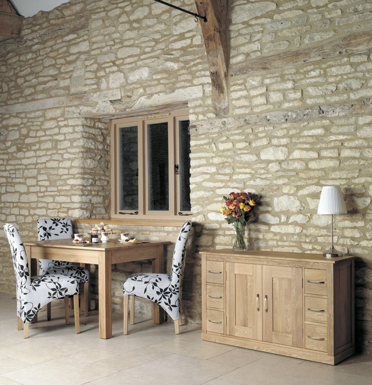 Baumhaus Mobel Oak Six Drawer Sideboard