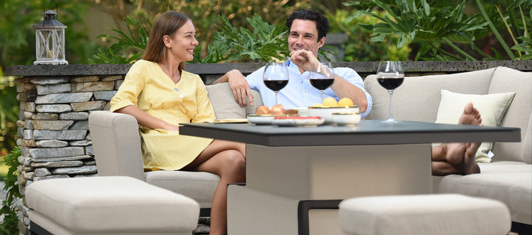 Maze Pulse Rectangular Corner Dining Set with Rising Table
