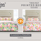 Design Studio Twin Pack Flamingo/Pineapple Duvet Set-Better Bed Company 
