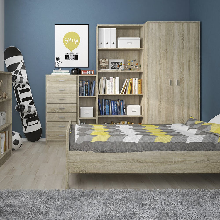 Furniture To Go 4 You Low wide Bookcase in Sonoma Oak