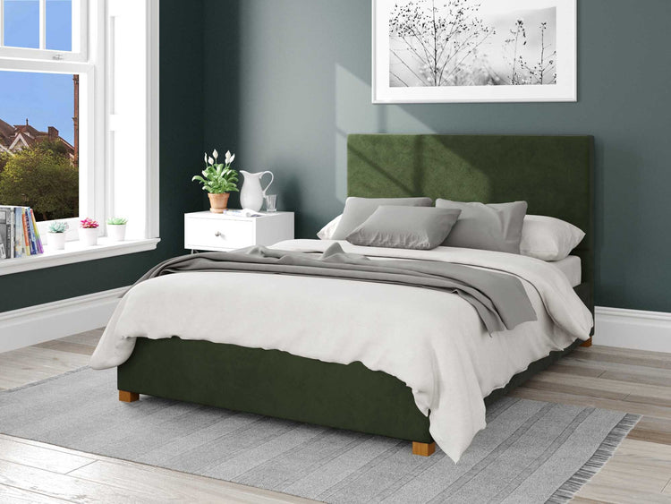 Better Peterborough Dark Green Ottoman Bed-Better Bed Company 