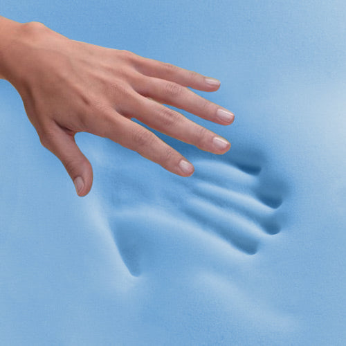 Visco Therapy Cool blue Memory Foam Close Up-Better Bed Company
