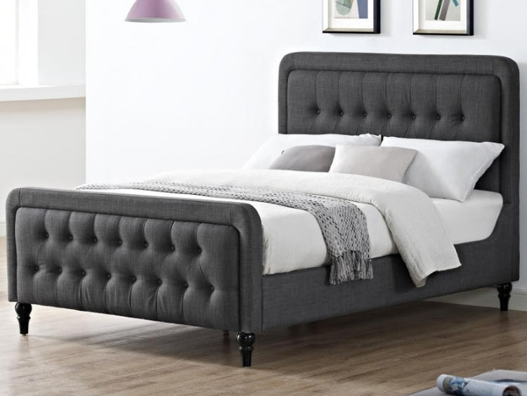 Heartlands Furniture Tahiti Grey Fabric Bed Frame-Better Bed Company