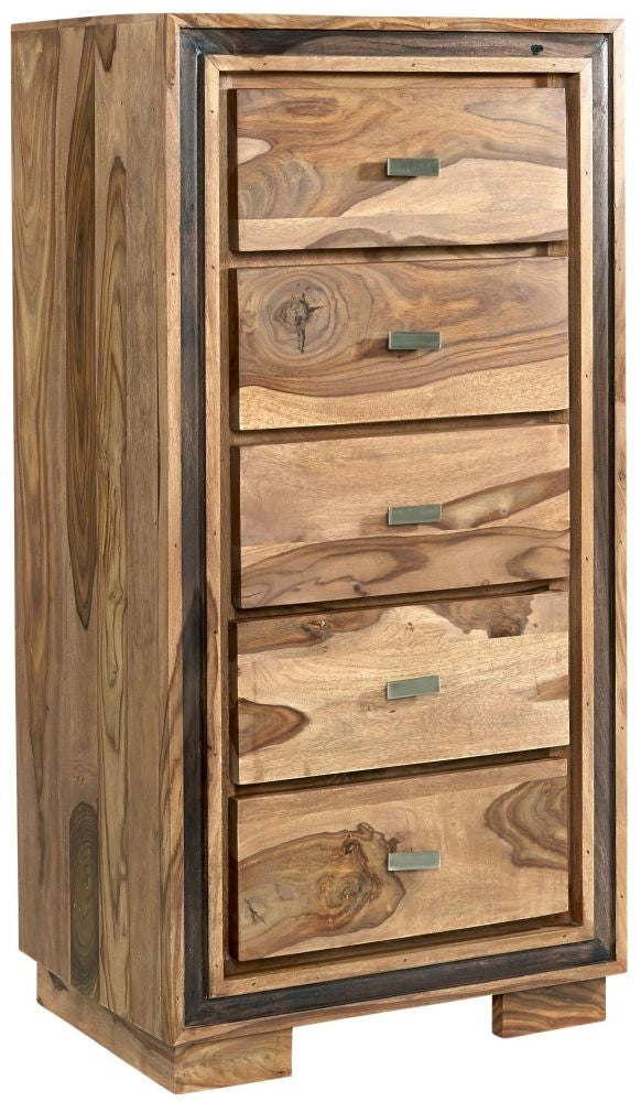 Indian Hub Jodhpur Sheesham Tall Chest of Drawers