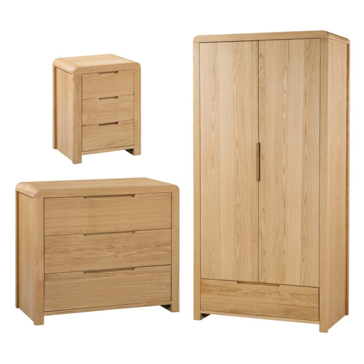 Julian Bowen Curve 2 Door 1 Draw Wardrobe