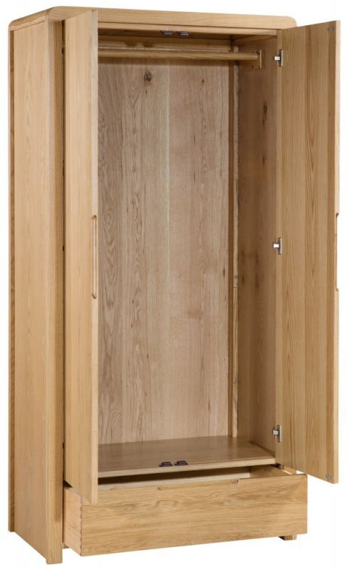 Julian Bowen Curve 2 Door 1 Draw Wardrobe