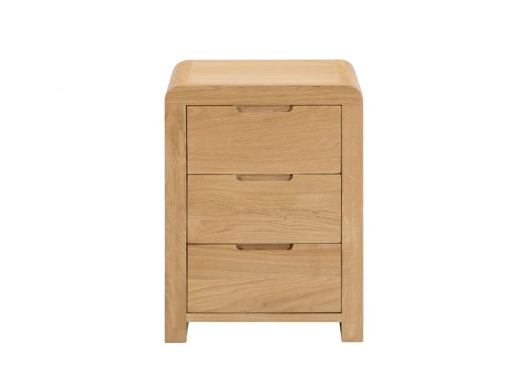 Julian Bowen Curve Oak Bed Side Table