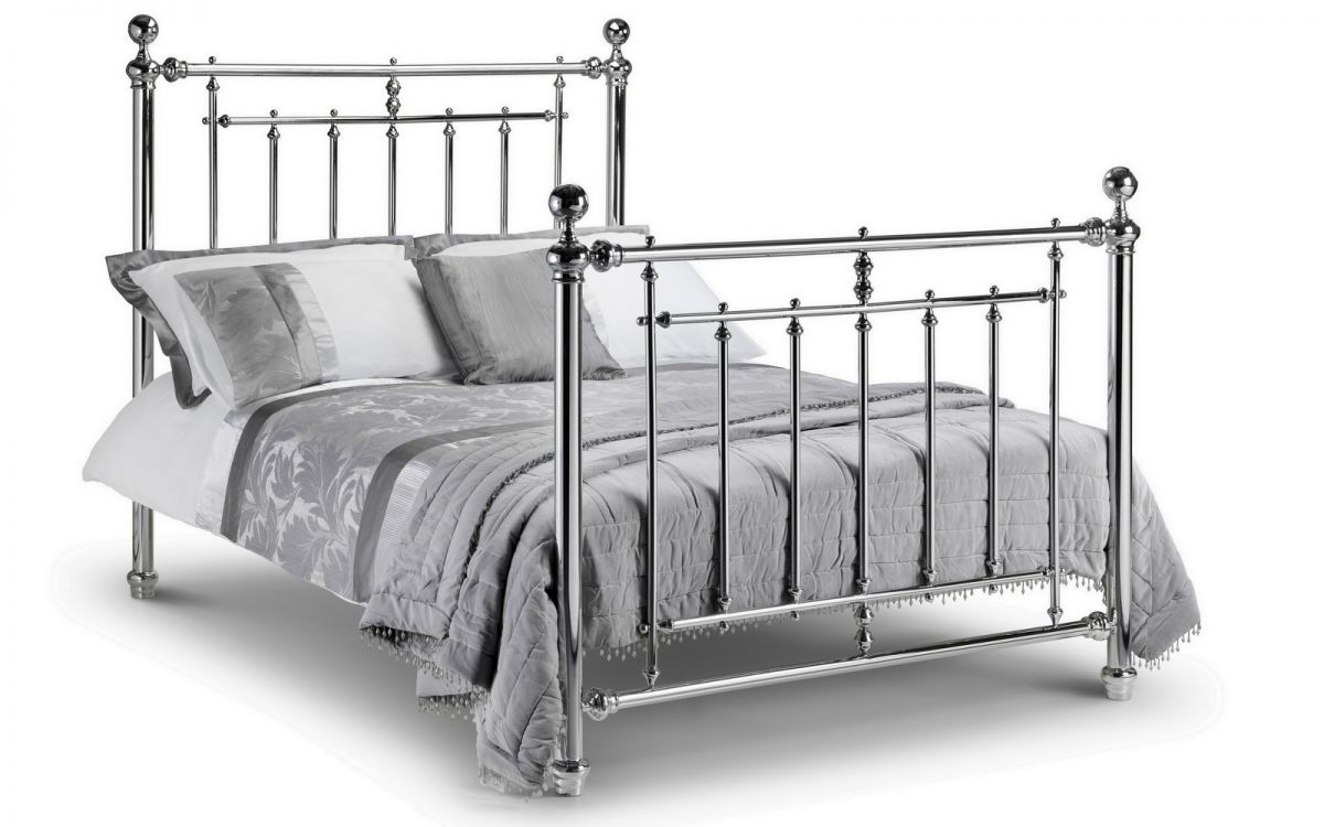 Silver metal bed frame full new arrivals