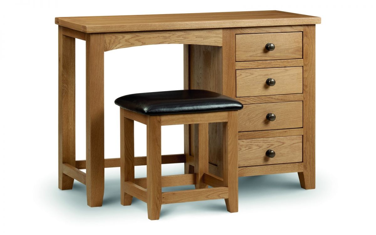 Julian Bowen Marlborough Oak Single Pedestal Dressing Table Low Price