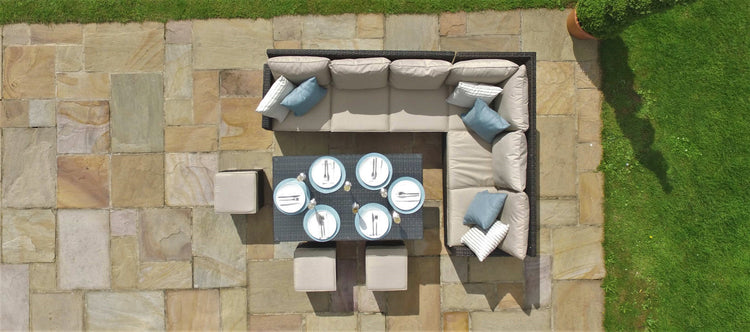 Maze Kingston Corner Dining Set With Rising Table Left Handed