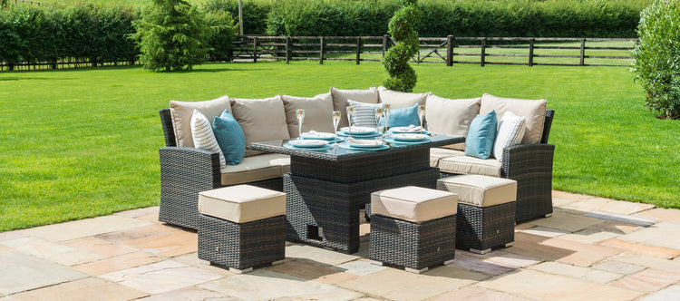 Maze Kingston Corner Dining Set With Rising Table Left Handed