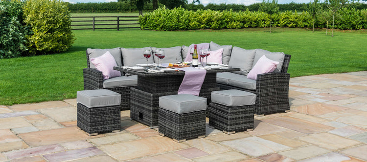 Maze Kingston Corner Dining Set With Rising Table Left Handed