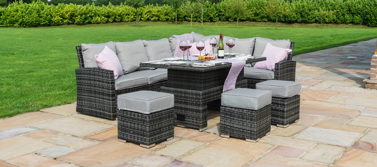 Maze Kingston Corner Dining Set With Rising Table Left Handed