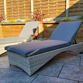 Signature Weave Meghan Sunlounger With Drinks Table Set