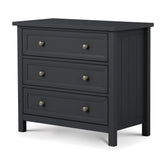 Julian Bowen Maine 3 Drawer Wide Chest Anthracite