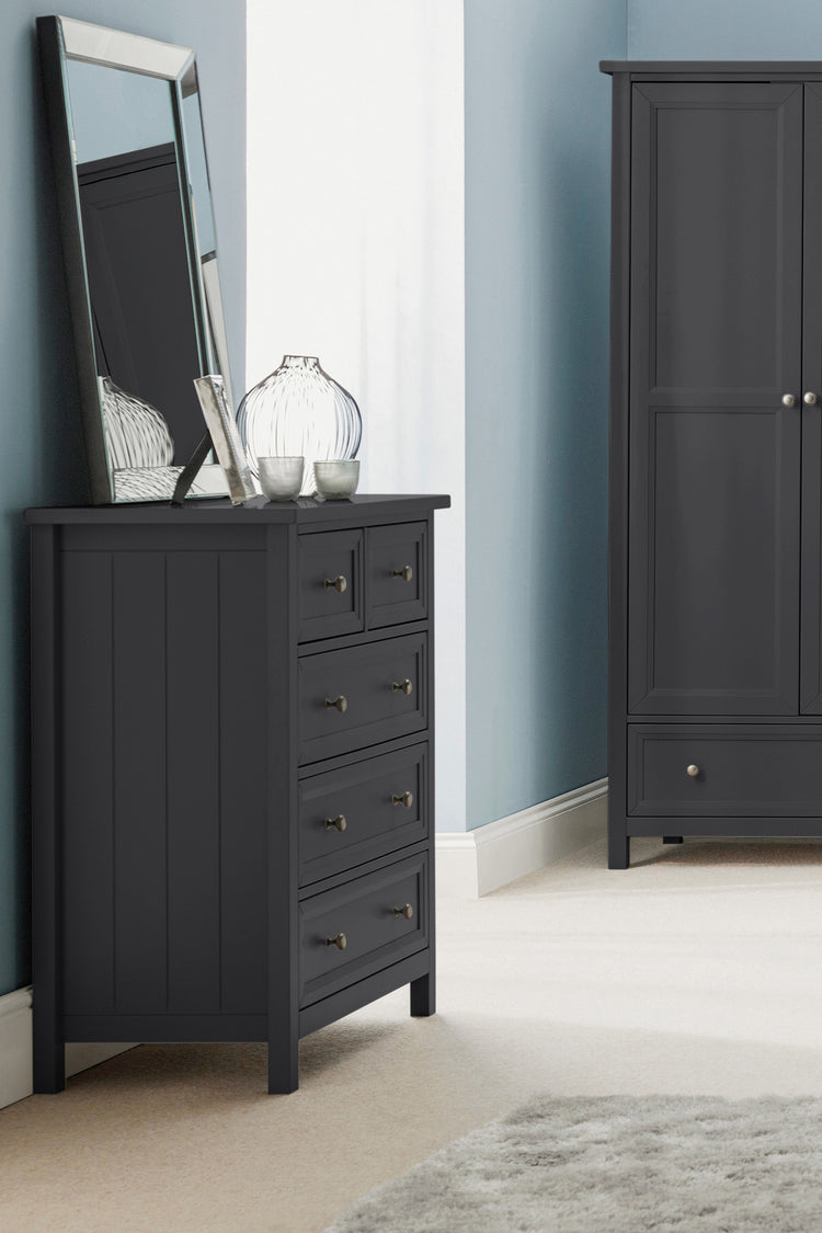 Julian Bowen Maine 3 + 2 Drawer Chest Anthracite