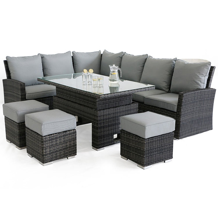 Maze Rattan Kingston Corner Dining Set With Rising Table