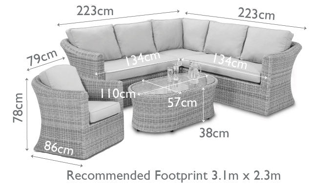 Maze Winchester Small Corner Group With Chair