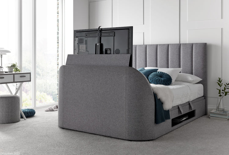 Kaydian Medburn TV Bed Marbella Grey TV Up-Better Bed Company 