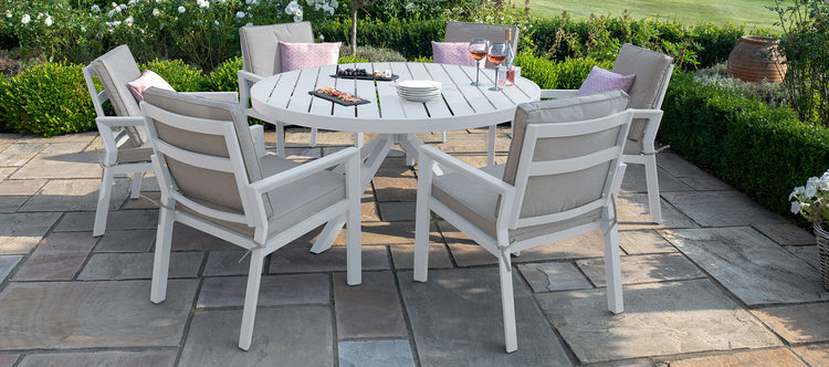 Maze New York 6 Seat Round Dining Set