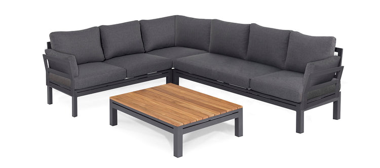 Maze Oslo Corner Group With Teak Coffee Table