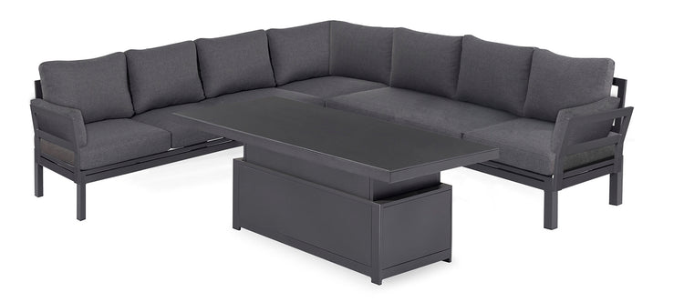 Maze Rattan Oslo Large Corner Group With Rising Table White Background-Better Bed Company