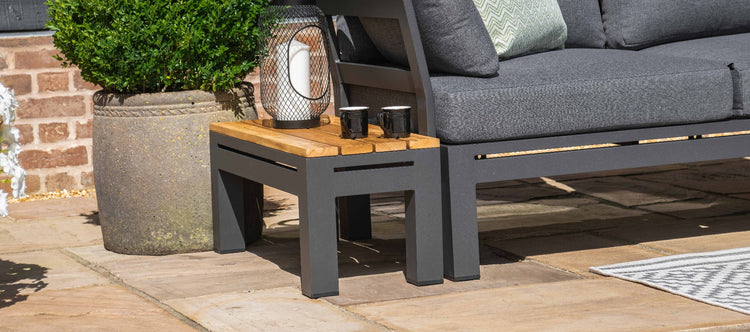 Maze Oslo Rectangular Teak Top Side Table