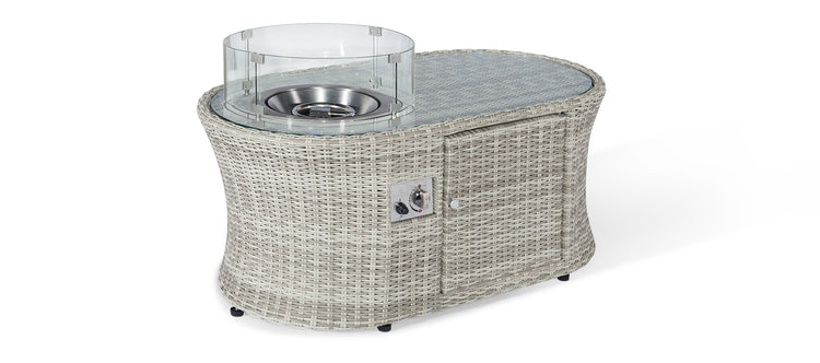 Maze Oxford 3 Seat Sofa Set with Fire Pit Coffee Table