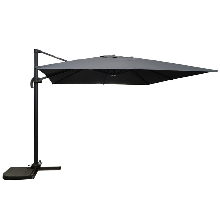 Signature Weave 3m Square Canteliver Grey Parasol-Better Bed Company