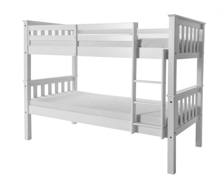 New Kids Porto Bunk Bed And 2 Mattresses Bundle White-Better Bed Company