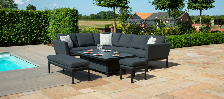 Maze Pulse Rectangular Corner Dining Set with Rising Table